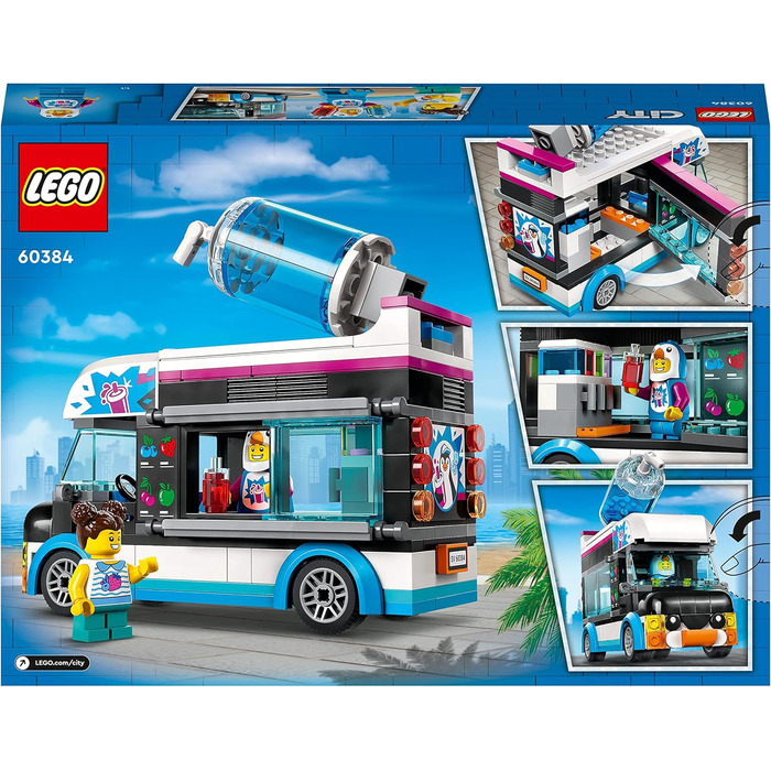 Конструктор LEGO City 60384, Фургон із напоями Slushy, 194 деталі