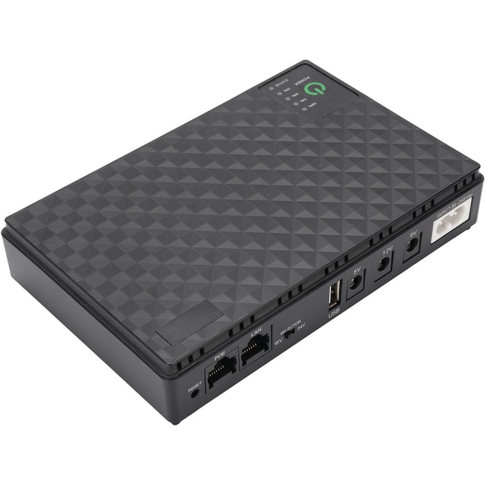 Джерело безперебійного живлення (UPS) 10400mAh USB 5V DC 5V 9V 12V POE 15V 24V, до 18W, для роутерів та модемів (Європейська вилка 85-265V)