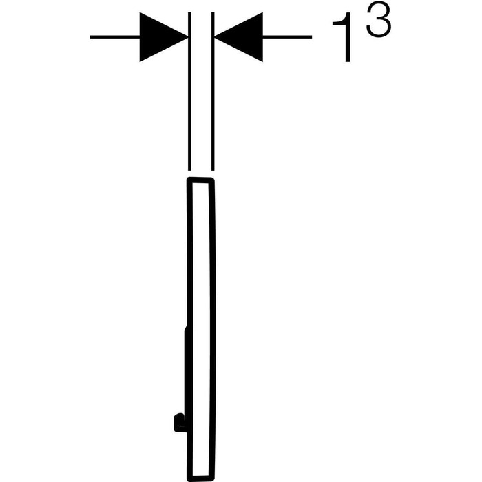 Панель змиву Geberit 115770115 Sigma01, пластик для 2-х об'ємного змиву (24,6x1,3x16,4 см, хром)