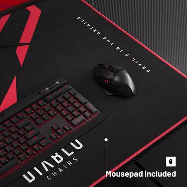 Ігровий стіл Diablo X-Mate, 160 x 75 x 75 см, МДФ / сталь / вуглецеве волокно, чорний