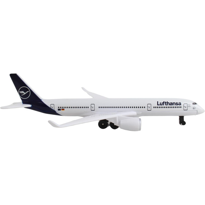 Одномісний літак Herpa Aviation Lufthansa Airbus A350, мала масштабна модель літака, іграшкова мініатюрна модель з пластику та металу - для дітей віком від 3 років