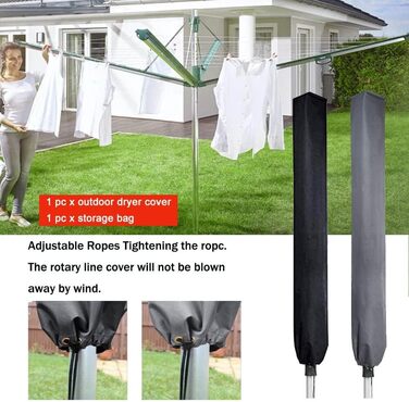 Захисний чохол для ротаційної сушарки, Водонепроникний захисний чохол для світлофорних парасольок з високощільним оксфордським ПВХ