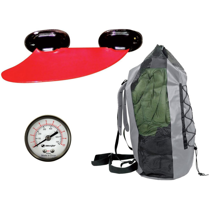 Надувний каяк Sevylor Yukon, канадське каное Надувний каяк Sevylor Yukon, двомісний складний каяк, включаючи сумку, манометр та плавник, 382 x 98 см