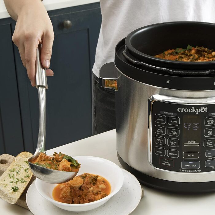 Мультиварка Crockpot Turbo Express Варіанти підготовки 14-в-1 Мультиварки, пароочисники, скороварки та інше 5,6 л (більше 6 осіб) CSC062 шт. 14 en 1 opciones de coccin