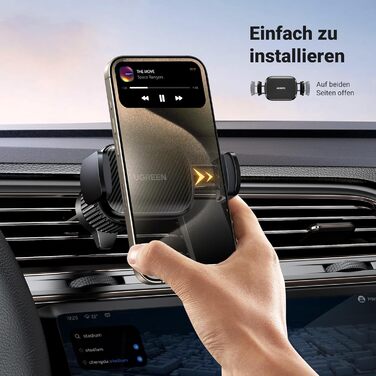 Тримач для мобільного телефону автомобільна вентиляція 360 поворотний тримач для мобільного телефону з міцним металевим гачком ком