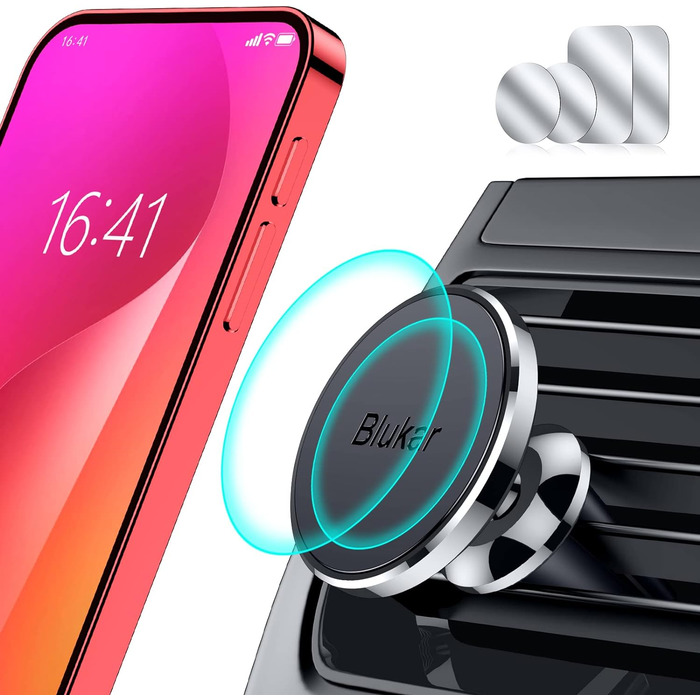 Тримач для мобільного телефону Blukar в машину, дуже магнітний для вентиляційних отворів, універсальний з поворотом на 360 для iPh