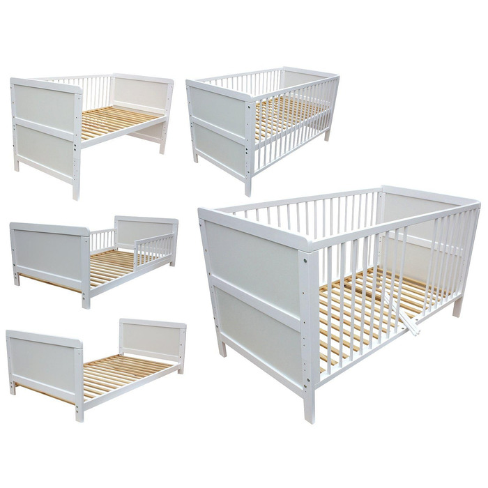 Дитяче ліжко Micoland Junior Bed Side Bed Baby Bed 3-в-1 White