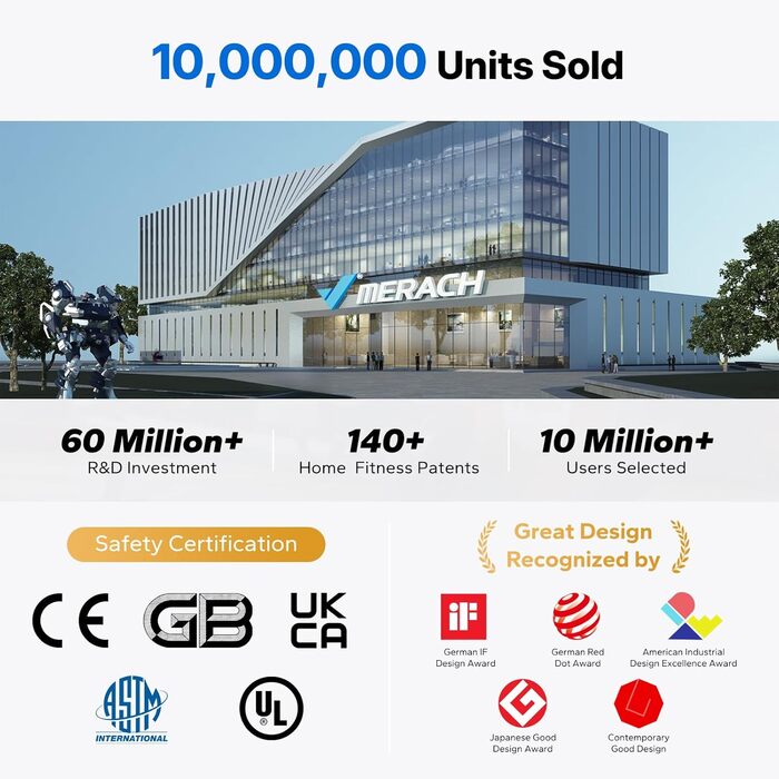 Домашній гребний тренажер MERACH, самогенеруючий, покращений магнітний піковий опір 60 кг, автоматичне регулювання опору, подвійні дерев&39яні рейки, світлодіодний дисплей, професійний (R21)