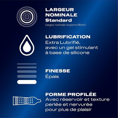 Презервативи Durex Intense Orgasmic, рельєфні з стимулюючим гелем, 10 шт