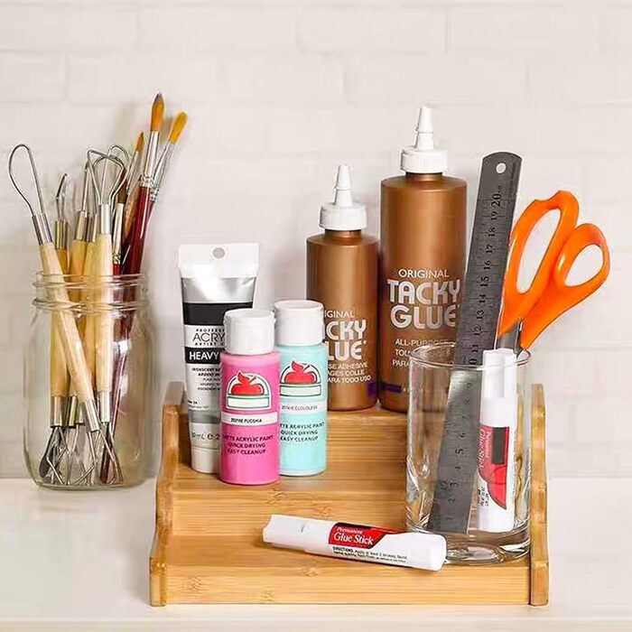 Рівнева бамбукова підставка для спецій, висувний тримач для спецій, практична підставка для спецій, розширювана бамбукова підставка для спецій для кухонних шаф, 3-