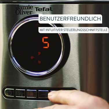 Фритюрниця Jamie Oliver від Tefal, ємність 4,2 л, 8 автоматичних програм, цифровий сенсорний дисплей, EY11JD10