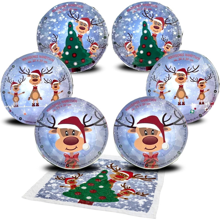 Набір "Магічних рушників" Bada Bing Rudolph 3 шт., для адвент-календаря