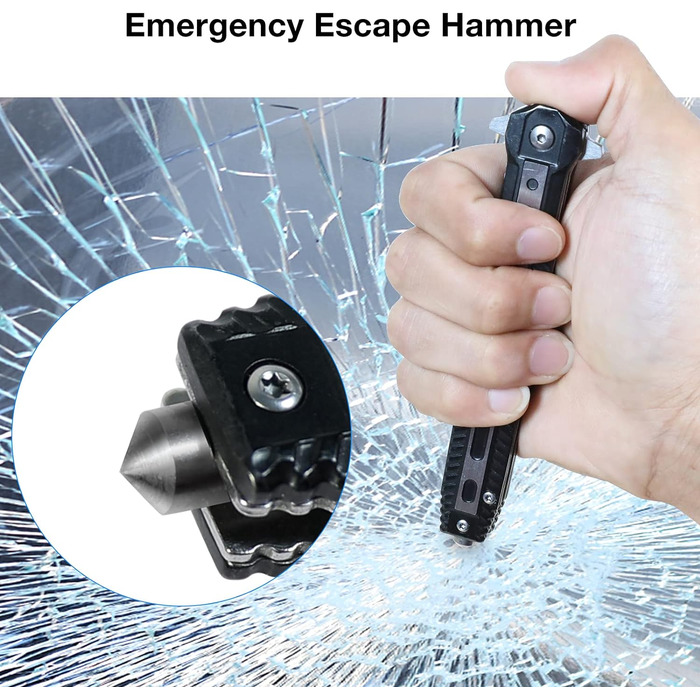 В 1 Мультитул Складаний Ніж 3Cr13 з Нержавіючої Сталі Кишеньковий Ніж Портативний Ніж Рятувальний Ніж зі Склобою Сталева Ручка Кем