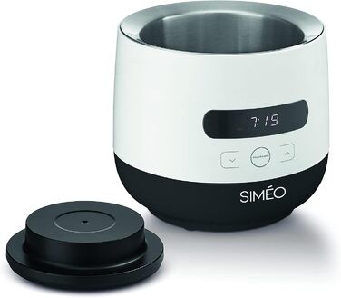 Йогуртниця SIMO YVA760 для домашнього приготування йогурту, скіру та сиру (в т.ч. з рослинного молока), набір з 6 баночок, 19 x 22,5 см