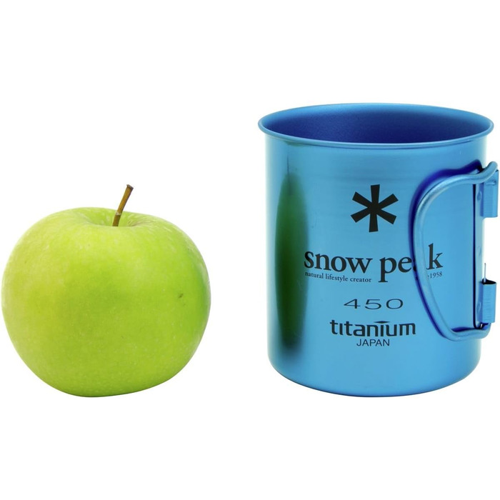 Одностінна титанова чашка Snow Peak, 450 синього кольору