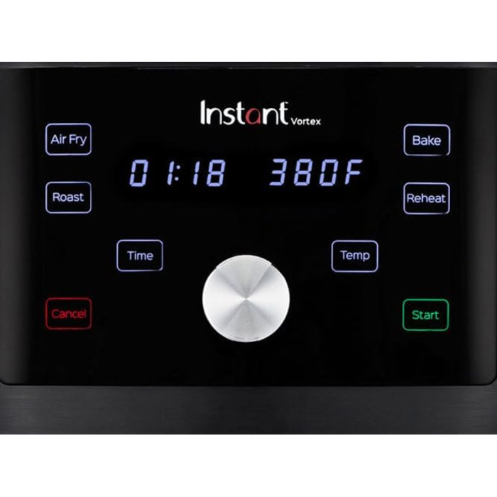 Аерофритюрниця Instant Brands Vortex 6 Plus 4-в-1 1700 Вт, 3.7 л - смаження на повітрі, запікання, смаження, гриль, дегідратор і підігрівач їжі Medium Digital (3.7 л)