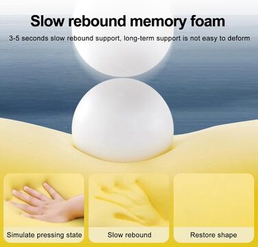 Контурна подушка з піни з ефектом пам&39яті - подушка для підтримки шийного відділу хребта для полегшення болю в шиї, ортопедична ергономічна подушка для сну на боці, м&39який охолоджувальний чохол