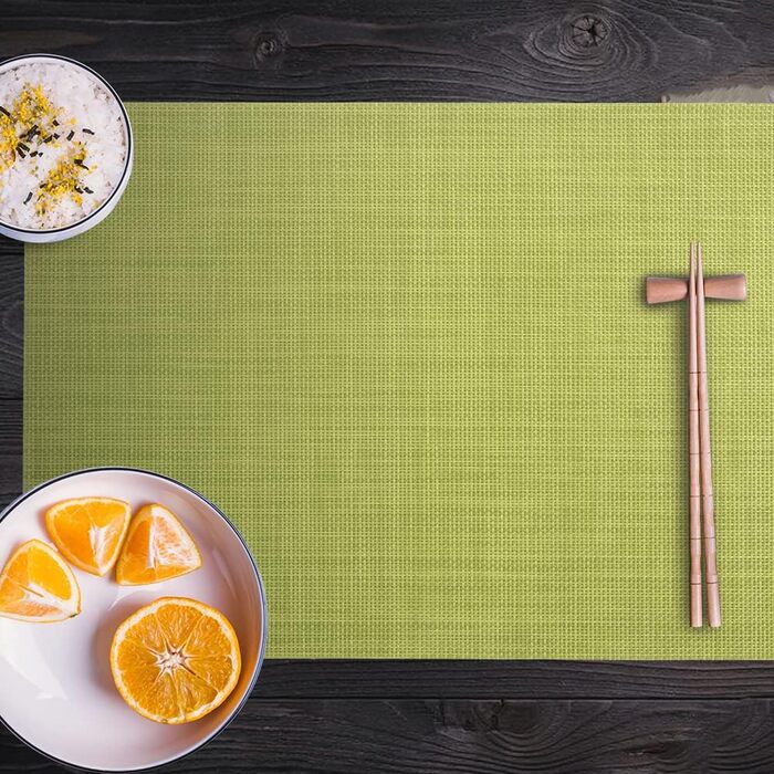 Підстилки ПВХ homEdge, нековзні, термостійкі, вінілові, що миються, зелені, 4 шт. и, 4 шт.