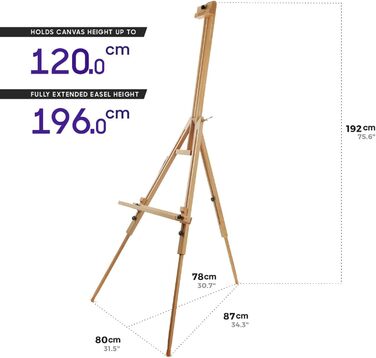 Мольберт Mont Marte Heavy Duty Tripod, регульований мольберт для художника з деревини бука для живопису, для полотен до 120 см