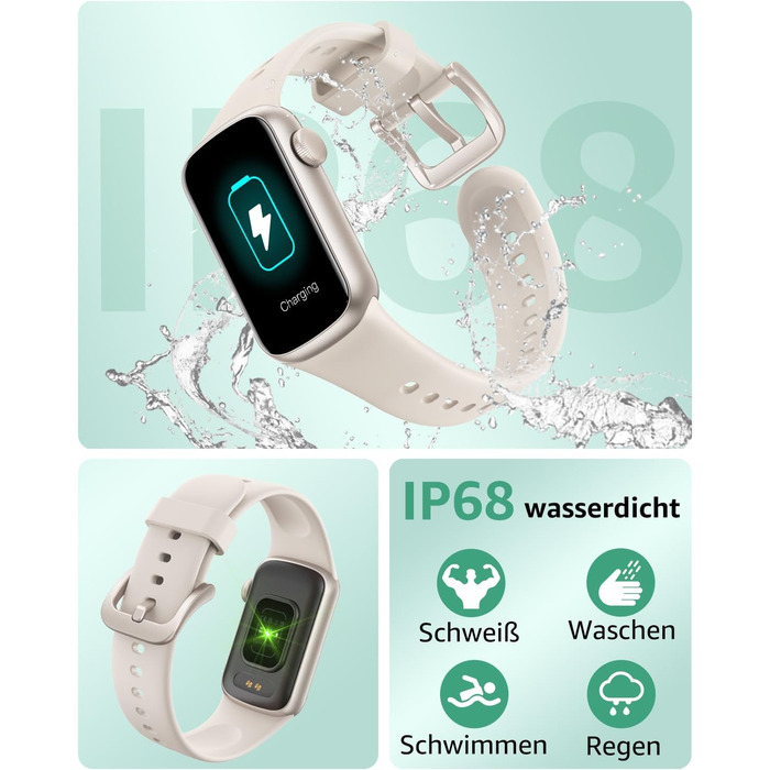 Фітнес-трекер IMFRCHCS, фітнес-годинник з 1,47-дюймовим HD-дисплеєм та 137 спортивними режимами, смарт-годинник із монітором сну та крокоміром, водонепроникний фітнес-годинник IP68 для жінок та чоловіків, Starlight