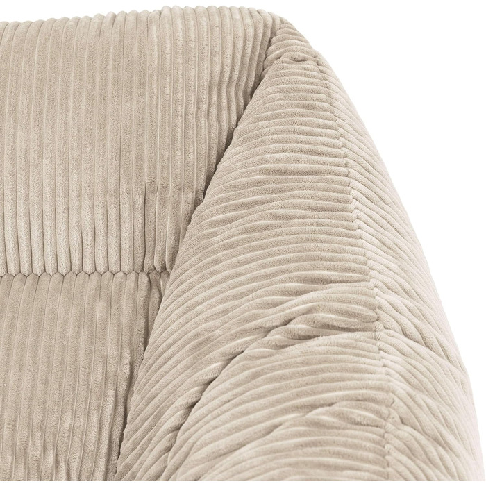 Крісло-мішок Icon Natalia з пуфом для ніг для дорослих, бежевий, пухнаста вельветова тканина, гігантське вельветове крісло-мішок з наповнювачем, зручне крісло для вітальні, кімнати відпочинку, спальні, офісу, бежеве гігантське крісло-мішок пуф для ніг