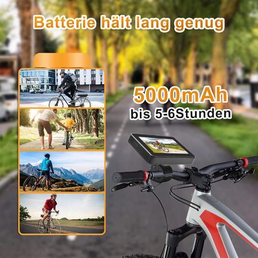 Камера заднього виду для велосипедів, дзеркало заднього виду для велосипеда з кутом огляду 110 та 4,3-дюймовим AHD-монітором, поворотне кріплення на 360 з нічним баченням для гірських велосипедів, електровелосипедів, керма, шосейних велосипедів