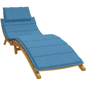 Подушка для шезлонга ZEYUAN Melange Blue 186x58x3 см Тканина, Подушка для шезлонга, Подушка для лави, Подушка для стільця для високих стільців, Подушки для шезлонгу - 4002480