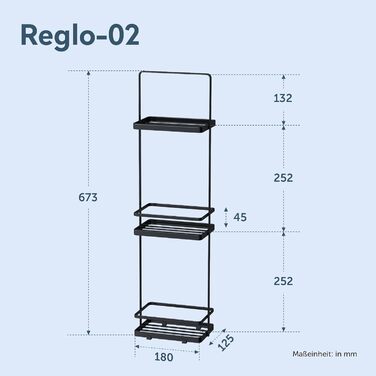 Душова полиця doporro без свердління, 3-рівнева окремостояча полиця для ванної кімнати, тонка металева полиця для душу, сучасний дизайн для ванної кімнати та туалету, чорна