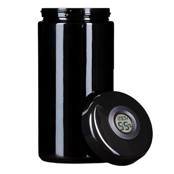 Банки для зберігання, контейнери для зберігання об&39ємом 500 мл з гігрометром у кришці, захист від ультрафіолету, скло для зберігання, консервація, стійкі до запахів, герметичні, біофотонне скло - фіолетово-чорне