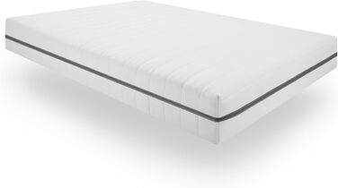 Матрац 140x200 см - Ергономічний 7-зонний матрац з холодної піни, висота 18 см - Матрац 2-в-1, рівні жорсткості H2 та H3 - Зручний, дихаючий чохол із 4-сторонньою блискавкою, H2 та H3, 140 x 200 см