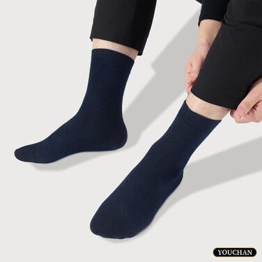 Пар безшовних ділових шкарпеток для чоловіків та жінок, дихаючі бавовняні чоловічі шкарпетки, 10 пар, сині, розмір 43-46, 10