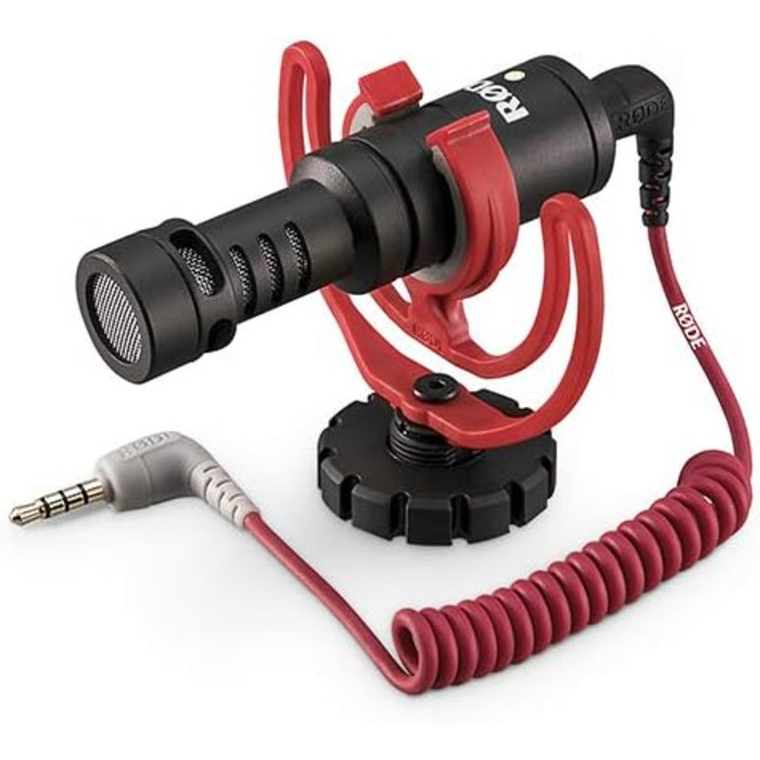 �DE Vlogger kit повний набір для мобільної зйомки з високоякісним мікрофоном, штативом, світлодіодним світлом та аксесуарами для с