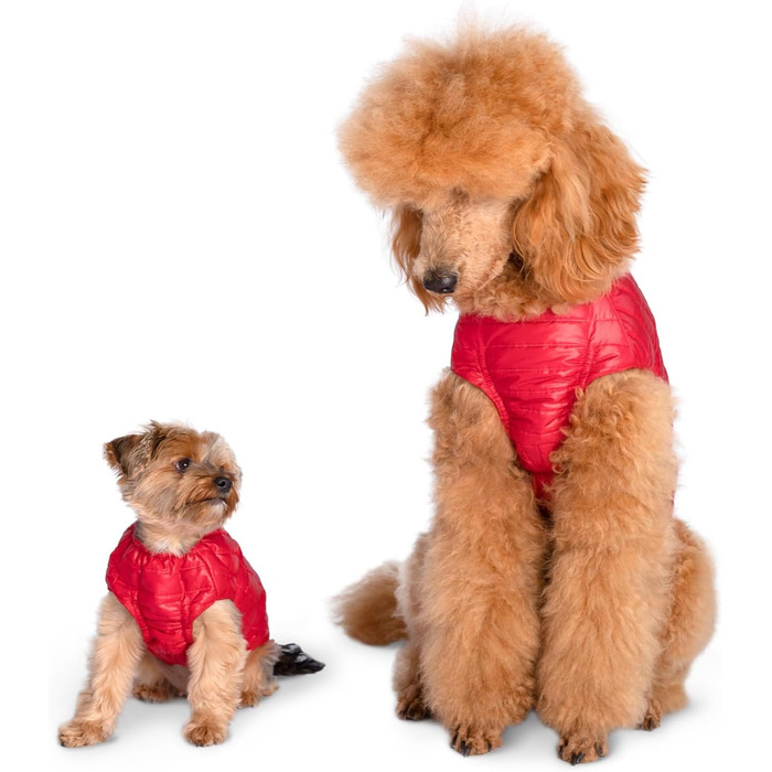 Водонепроникне пальто/дощовик/зимове пальто Selente Paw Parade для собак малих та середніх розмірів з флісовою підкладкою (вироблено в ЄС), малинове, розмір 3