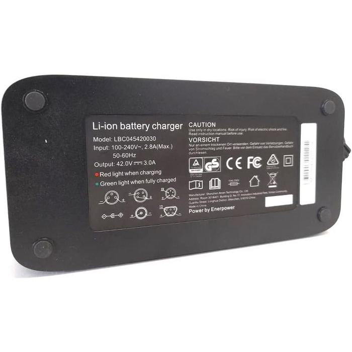 Зарядний пристрій Enerpower 42V 3A XLR-4 для Decathlon ROCKRIDER E-ST 100/500 / 520/900, Elops 900/920, Riverside 100E / 500E / 520E / 540E та Original 700E / 900E