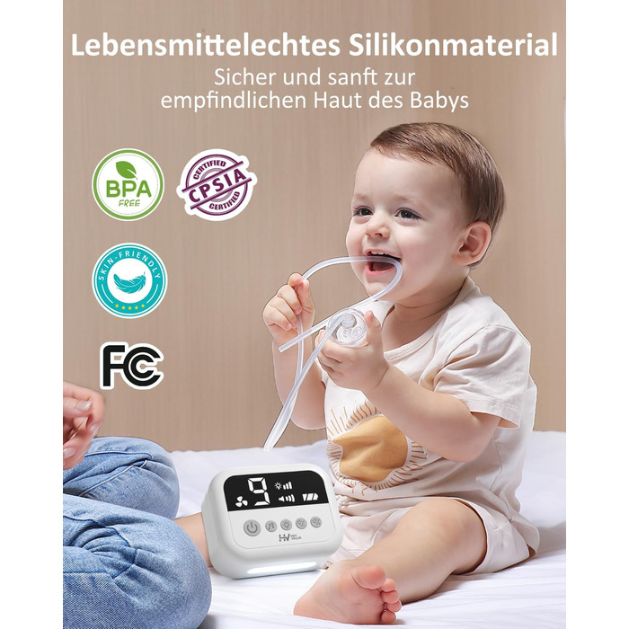 Дитячий електричний назальний аспіратор. Електричний назальний аспіратор для немовлят. 9 сил всмоктування.