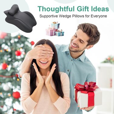 Клиноподібна подушка з піни з ефектом пам&39яті, подушка для читання для узголів&39я ліжка, подушка для ліжка для сидіння, ергономічна підтримка при болях у спині, для сну на животі, ідеально підходить для масажу, поперекова подушка зі знімним чохлом, тем
