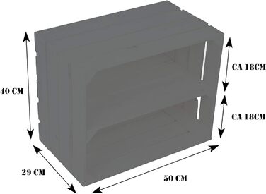 Ящик для взуття/книжкової полиці/фруктів/вину в стилі старого кантрі, з полум&39яним покриттям, розміри приблизно 50 x 40 x 29 см, поздовжнє полум&39яне покриття