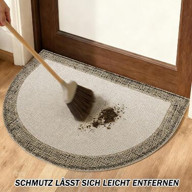 Напівкруглий килимок для дверей, нековзний килимок для приміщень, абсорбуючий, товстий, що прається, для входу, кухні - C - 50 x 80 см (півколо)