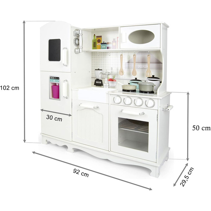 Дерев&39яна кухня Leomark Велика ретро-кухня з дерева - Велика старовинна - Дитяча кухня Ігрові кухонні аксесуари Кухня Дитяча ігр