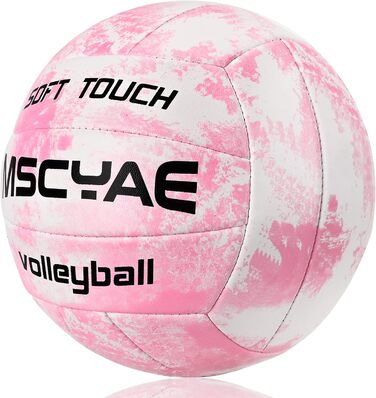 Офіційний розмір 5 волейбольних м&39ячів, пляжні волейбольні м&39ячі для використання в приміщенні/на вулиці, м&39які пляжні волейбольні м&39ячі для пляжу, саду та ванної кімнати, рожевий/білий