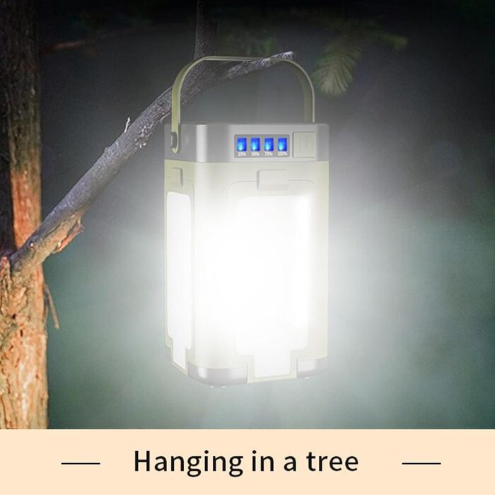 Кемпінг - Портативний сонячний кемпінговий ліхтар, 6 режимів дімування з висувним кутом 90, 4 світлодіоди для походів, патіо, відключення електроенергії, пригод на свіжому повітрі, подорожей, нічника, саду