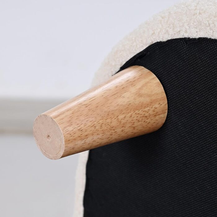 Дитяче крісло/диван AIYAPLAY з імітацією флісу, у формі ведмедика, ніжки з масиву дерева, дитячий стілець для дитячої кімнати, ігрової кімнати, 47 x 43 x 53 см, для дітей 1,5-3 років, бежевий