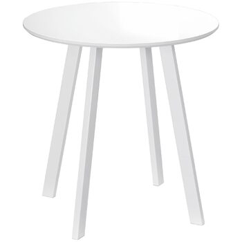 Обідній стіл HOMCOM 72 x 72 см Круглий кухонний стіл для 2 осіб Сучасний обідній стіл з кутовими ніжками, стіл для кухні, їдальні та вітальні Білий 72Д x 72Ш x 75В см