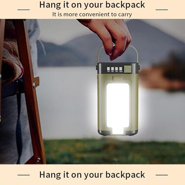Кемпінг - Портативний сонячний кемпінговий ліхтар, 6 режимів дімування з висувним кутом 90, 4 світлодіоди для походів, патіо, відключення електроенергії, пригод на свіжому повітрі, подорожей, нічника, саду