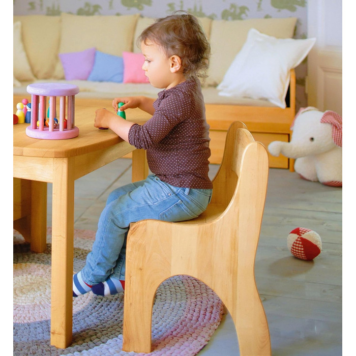 Оригінальний дитячий стілець Levin від BioKinder Дерев&39яний стілець, дитячий стілець виготовлений зі 100 органічного масиву деревини, натурально оброблений олією та лаком, вільха та океанічний блакитний. Вільха натуральна океанічний блакитний лак.