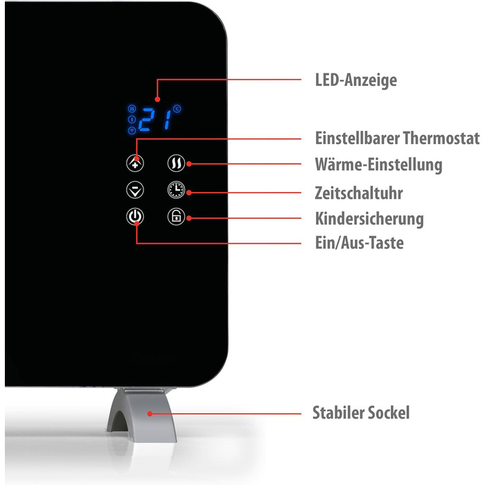 Електричний обігрівач Alpina потужністю 2000 Вт Радіаційний обігрівач з термостатом та 24-годинним таймером Електричний обігрівач для кімнат площею 1020 м Настінний або окремостоячий Радіаційний обігрівач 92x24x43 см Чорний