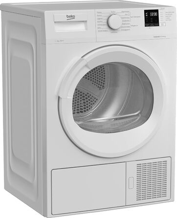 Сушильна машина Beko DHC946GX b300 з тепловим насосом, до 9 кгглибина корпусу 46 см, клас енергоспоживання A, 15 програм ніжний барабан AquaWave , білий