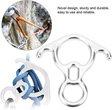 Спускний механізм, алюмінієвий спускний механізм 32KN Figure 8 для спуску та скелелазіння