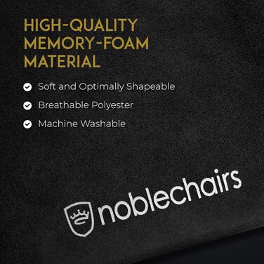 Комплект подушок з піни з ефектом пам&39яті noblechairs, подушки з піни з ефектом пам&39яті для ігрових крісел, ідеальна підтримка шиї, ергономічна подушка для офісного крісла
