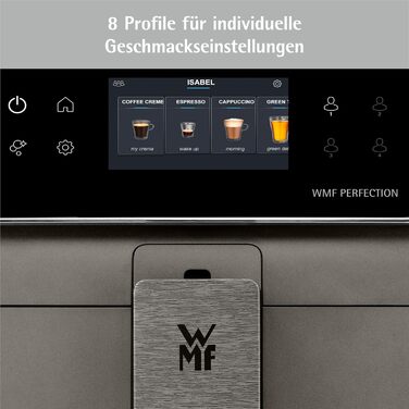 Повністю автоматична кавоварка WMF Perfection 780L з молочною системою, 18 напоїв, подвійний термоблок, кавомолка з нержавіючої сталі, профіль користувача, контейнер для молока 1 л